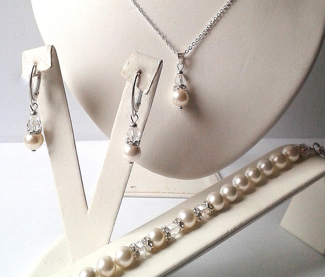 STRIEBORNÁ SADA PERLA A KRÍŠTÁLOV SWAROVSKI 925
