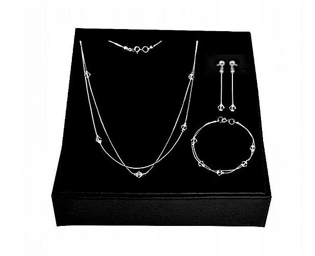 STRIEBORNÁ SADA S DARČEKOVOU SKRINKOU SWAROVSKI ZADARMO