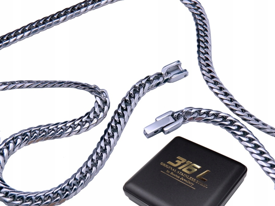 Strieborná retiazka pre krk 316L oceľ 5 mm