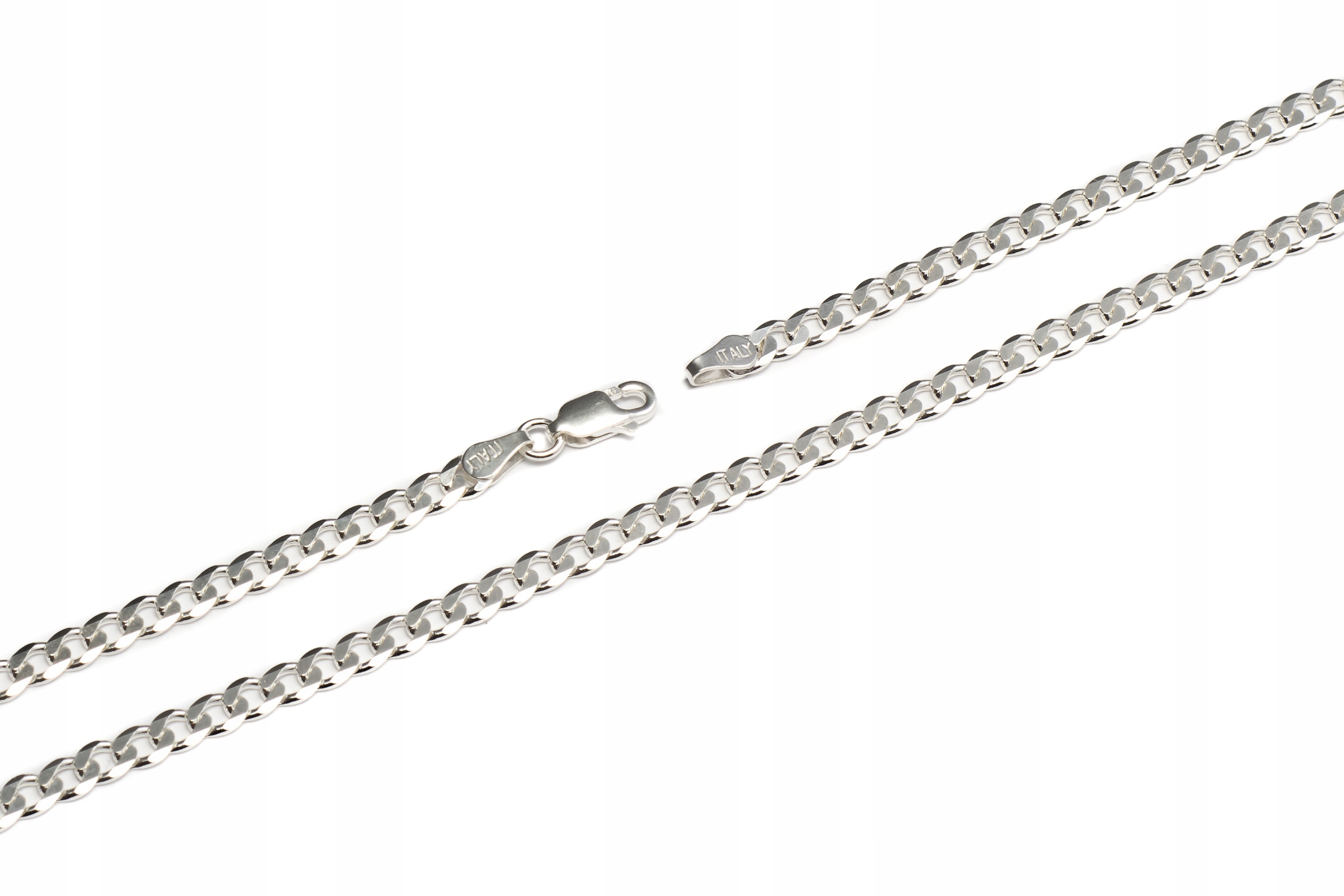 Strieborný reťazec Pancer 50 cm 10,8 gram 4 mm Taliansko