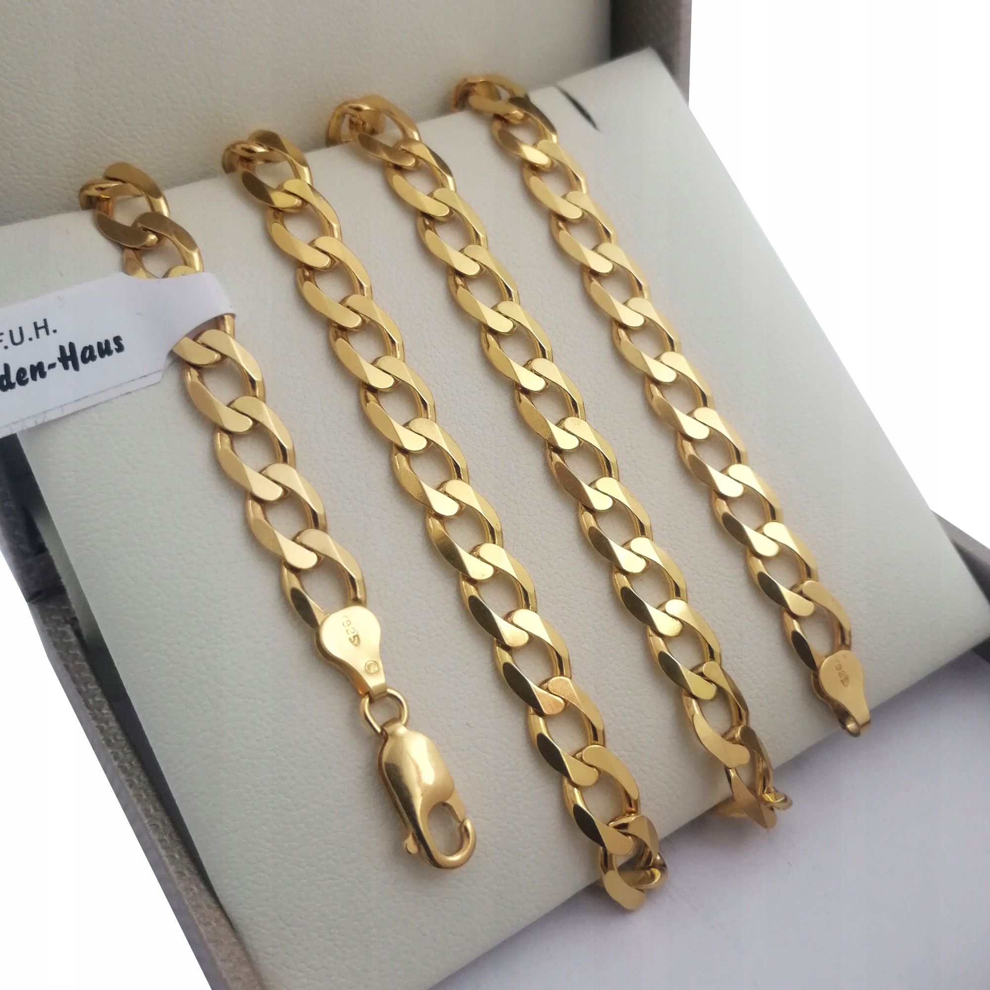 Strieborné reťazové pasty 925+24 Carats 60 cm nové