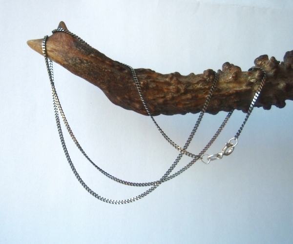 Oxidované cesto na striebornú reťaz 60 cm