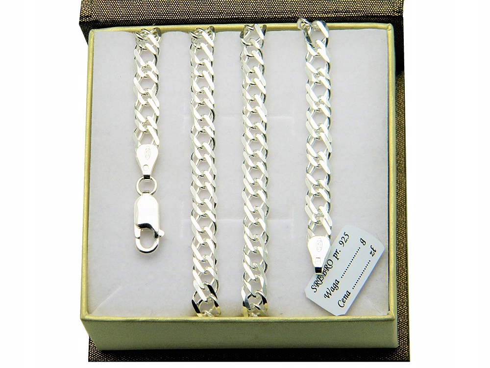 Silver Rombo Chain 6 mm, 50 cm hutr - detail