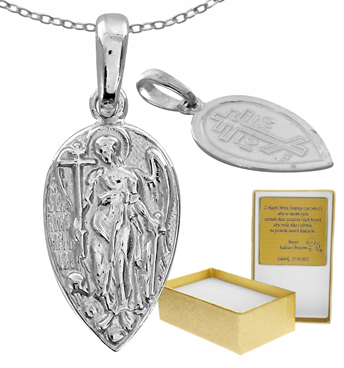 Strieborný medailian Guardian 925 + Gravírovací reťazec
