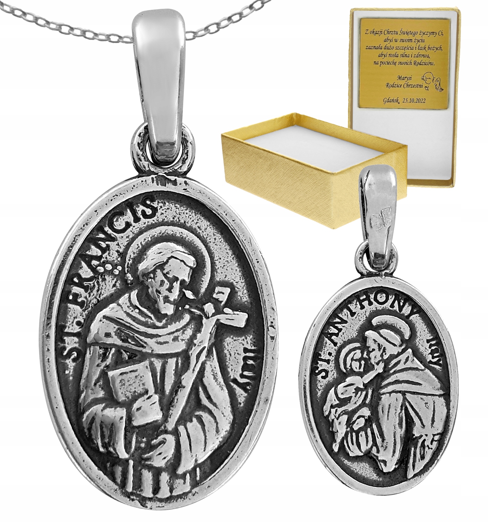 Strieborná medaila sv. Františka Saint Antoni Silver 925
