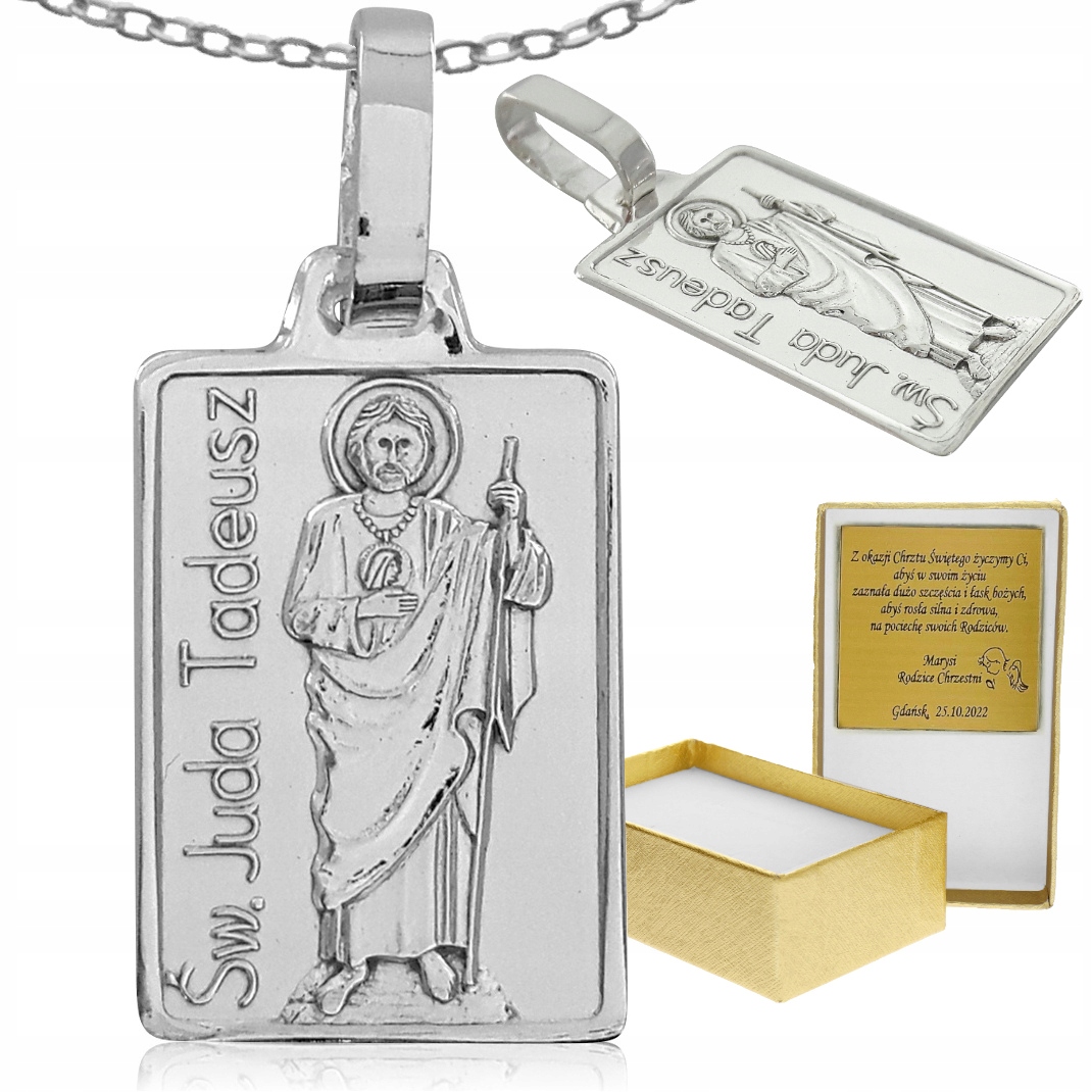 Strieborná medaila Tadeusz Juda Saint Chain 925