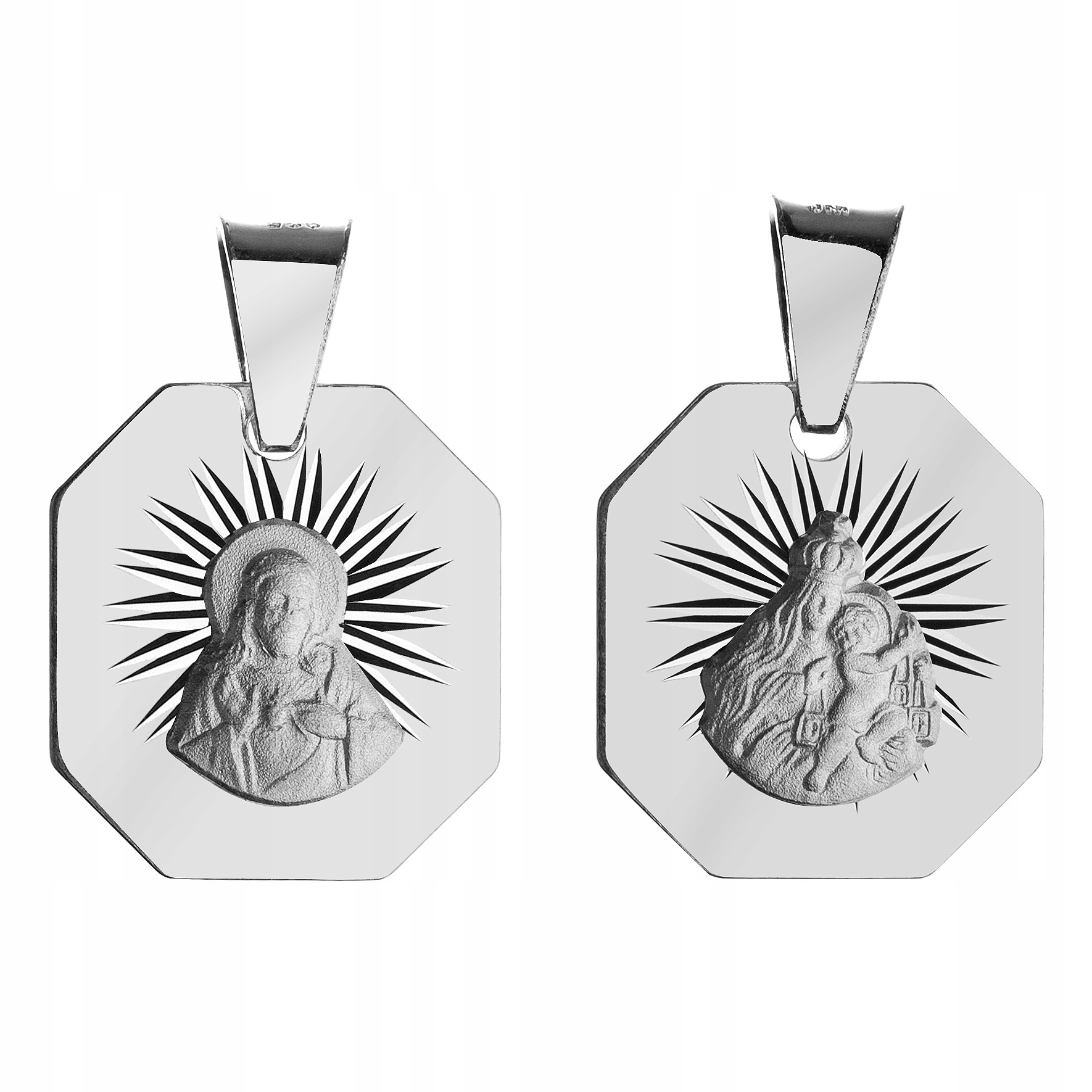 Strieborná medalika Matka Panny Lady Scapular Srero 925