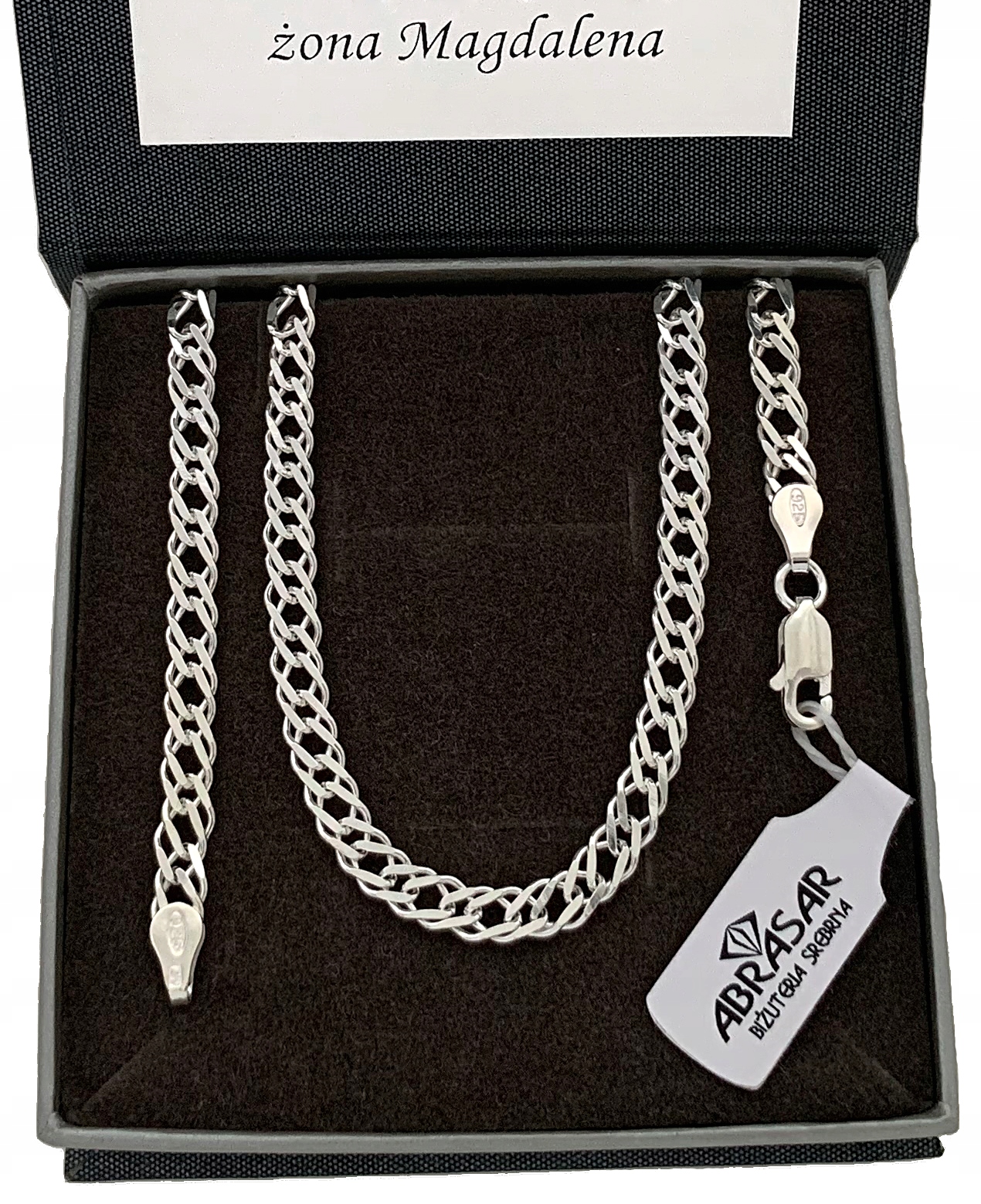 Strieborná pánska reťazec 4 mm 50 cm strieborné
