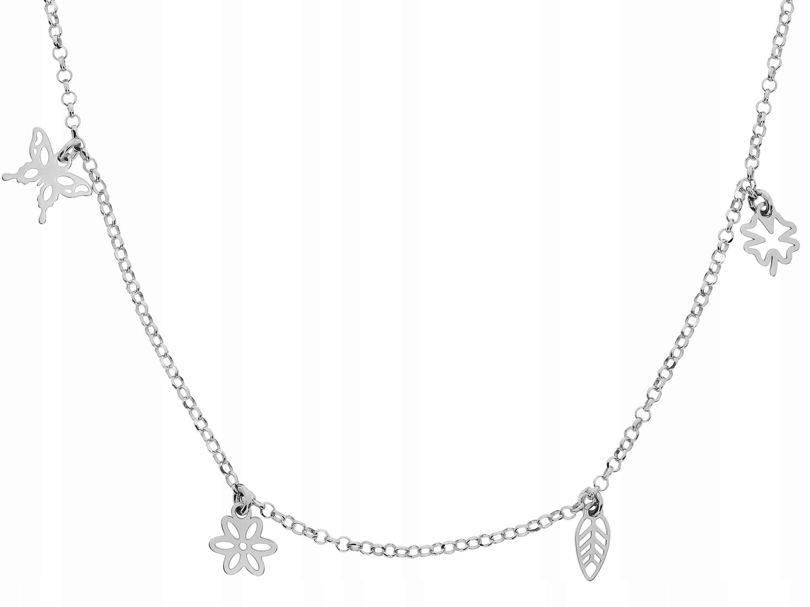 STRIEBORNÝ NÁHRDELNÍK 925 RHODIUM OTVORENÉ 9514