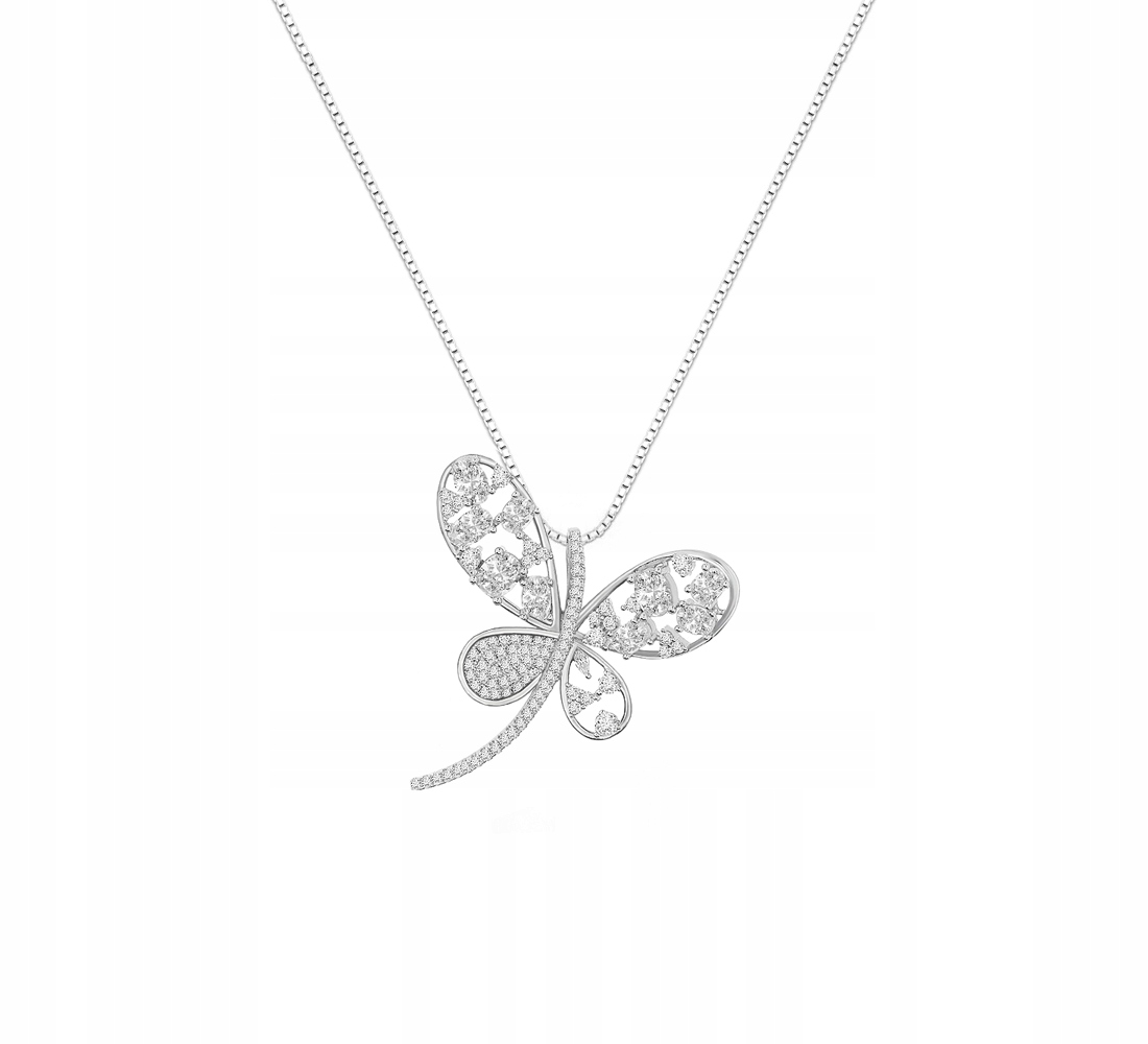 Strieborný náhrdelník 925 Dragonfly Gift Gravírovanie 3D