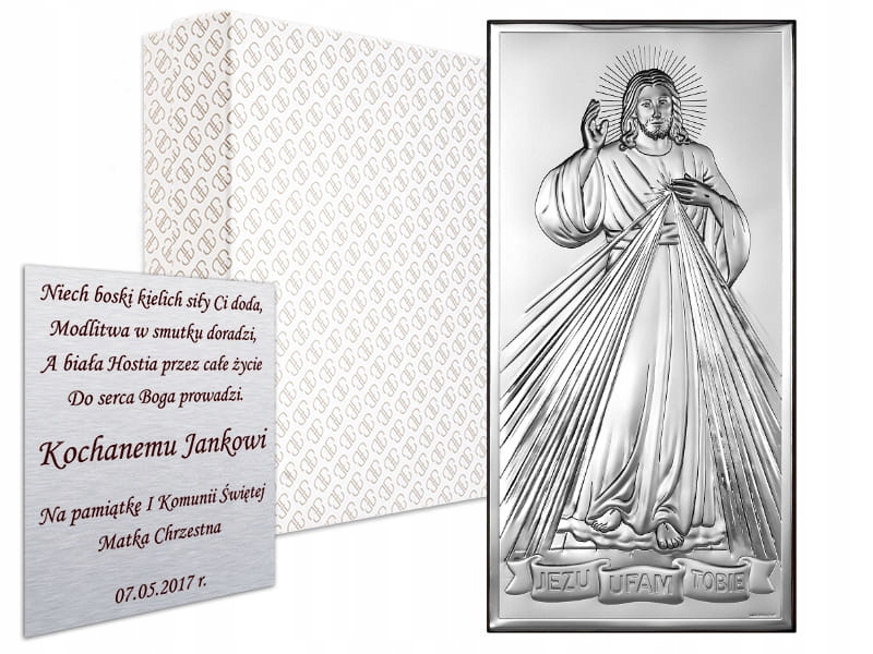 Strieborný obrázok Lord Jesus Svadobné výročie suveníru