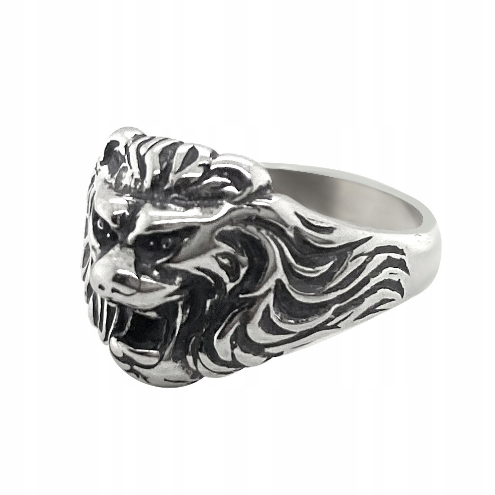 Strieborný oxidovaný prsteň 925 Signet Tiger