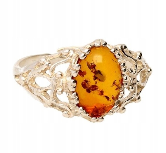 OPERÁCIA STERLING SILVER RING OTVORENÁ Jantárová 925
