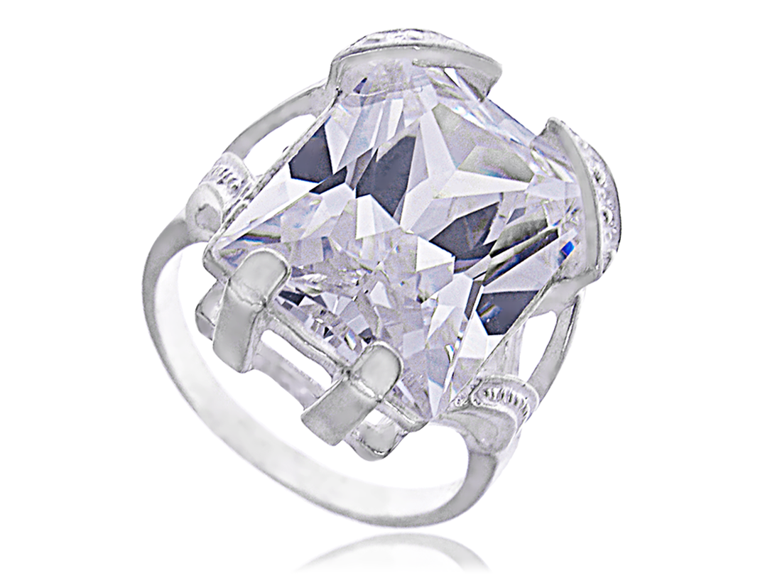 ZIRKÓNOVÝ KRÚŽOK, STERLED, 17x13mm 925