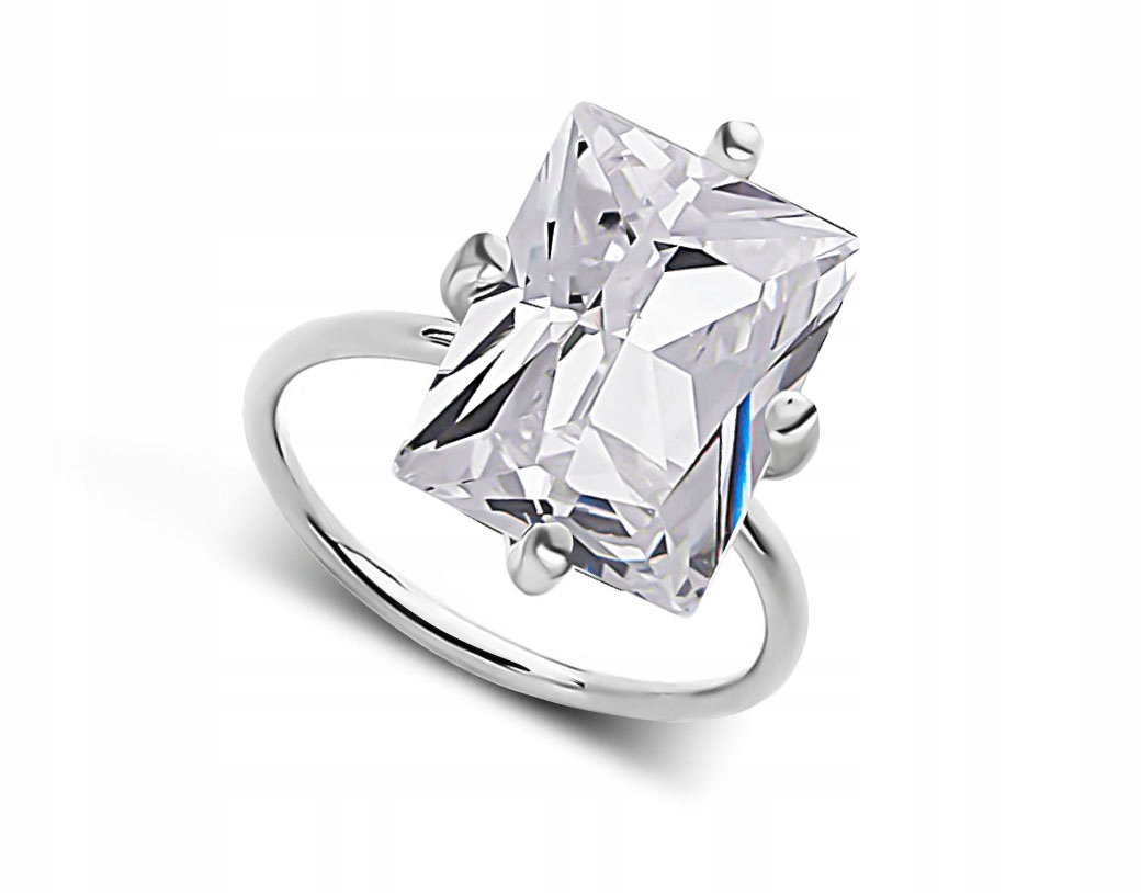 VEĽKÝ ZIRKÓNOVÝ KRÚŽOK, STRIEBORNÝ 14x10mm, veľkosť 18