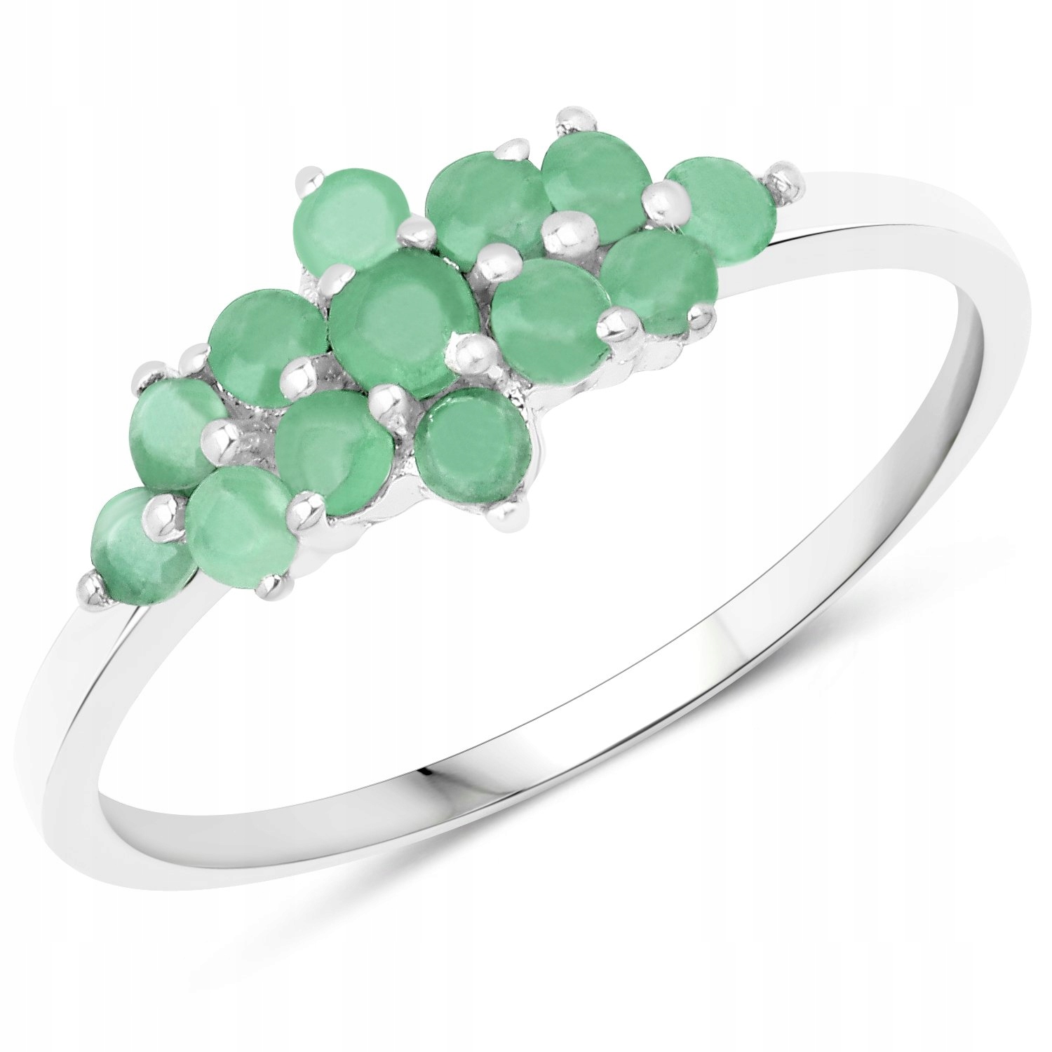 PRÍRODNÝ STRIEBORNÝ PRSTEŇ EMERALD
