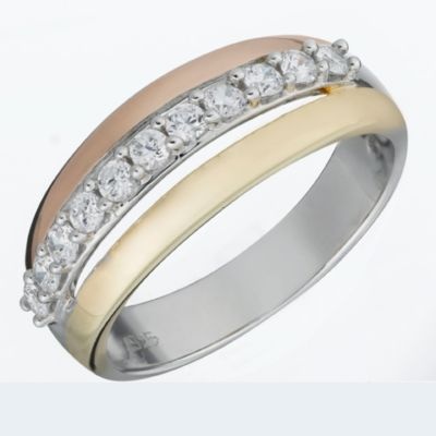 STRIEBORNÝ PRSTEŇ ZIRCONIA BAND VEĽKOSŤ 8292 13