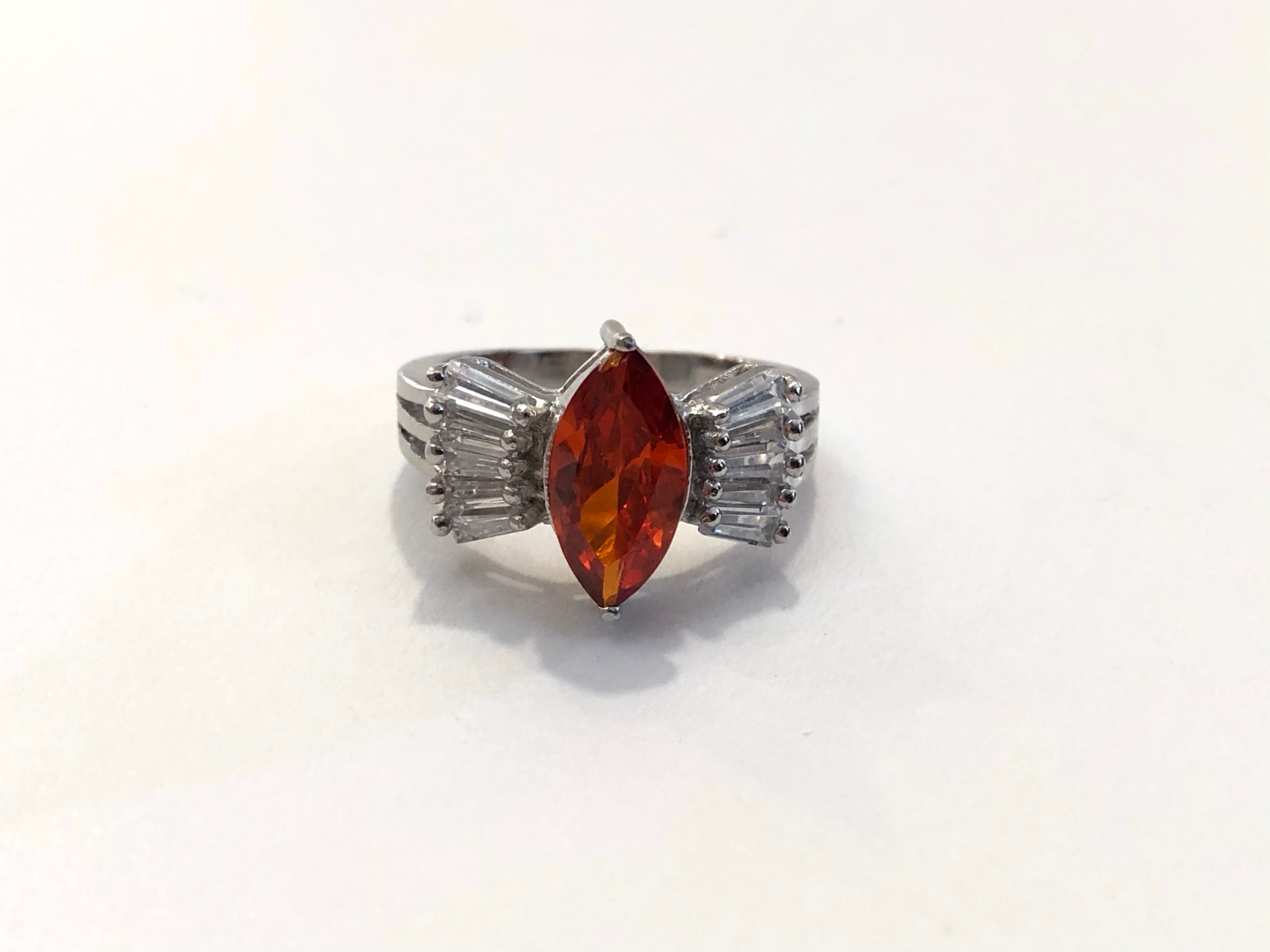 SILVER RING ORANGE CIRCLE PR.925 4,7G