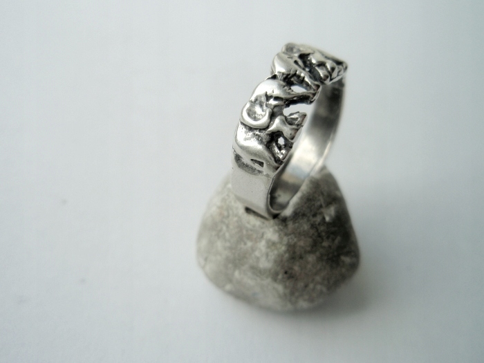 SILVER RING R-14 slony