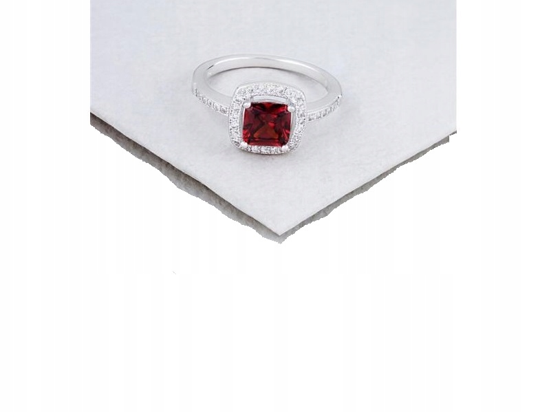 STRIEBORNÝ PRSTENEC RED ČERVENÝ 16