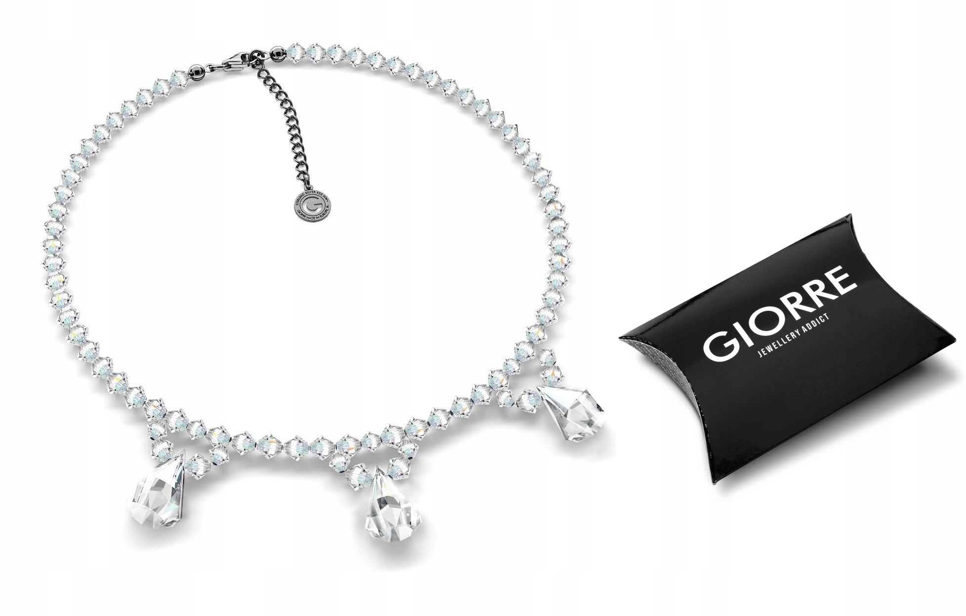 NÁHRDELNÍK, SWAROVSKI CRYSTALS, STERLING SILVER 925
