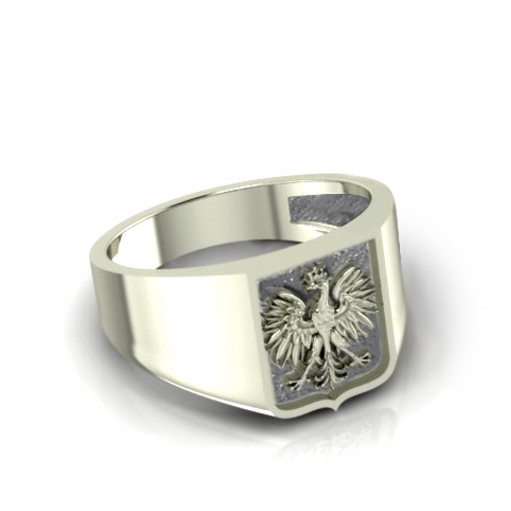 Strieborná podpis s Eagle Patriotic Eagle 925 erb