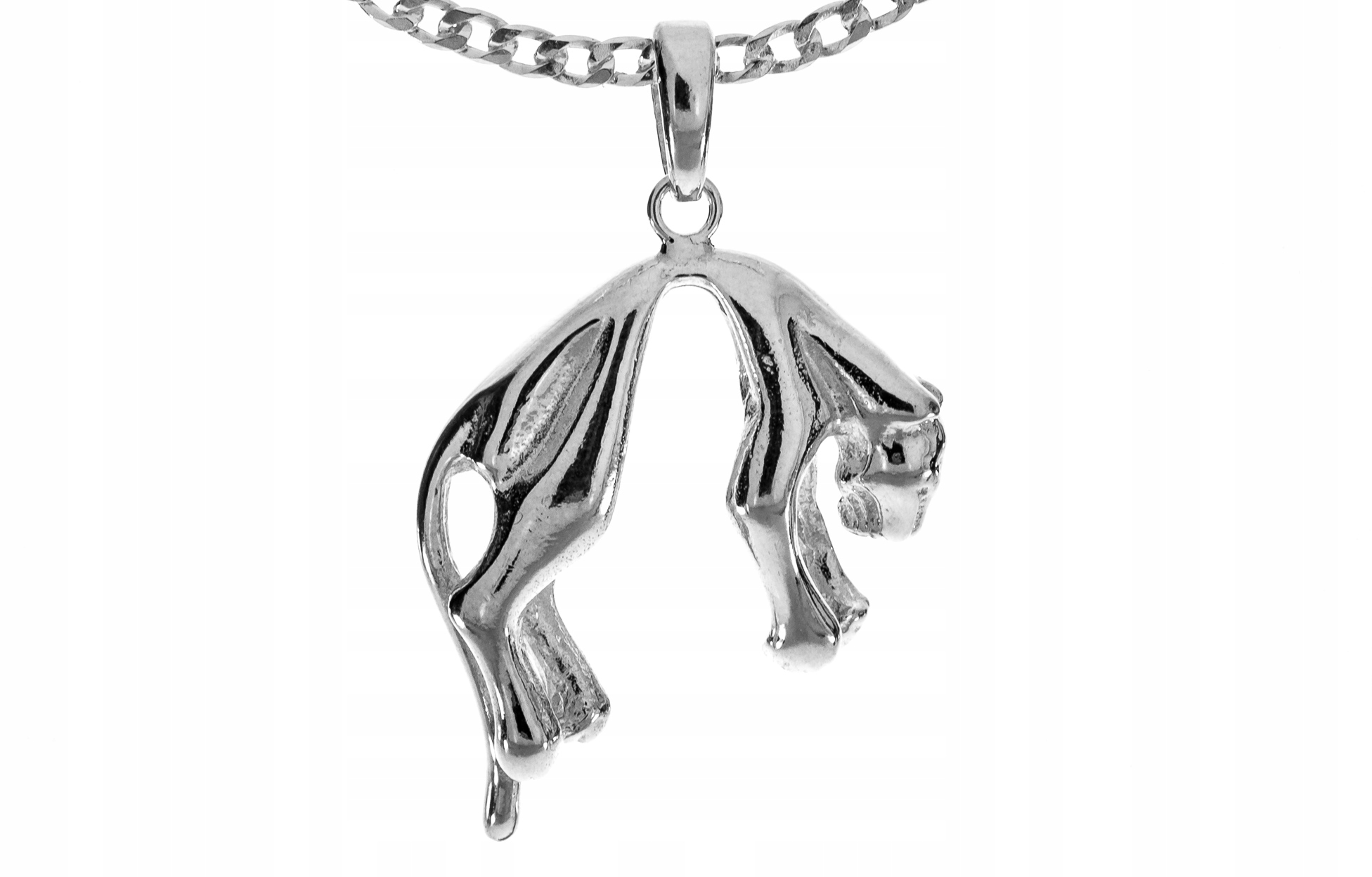 Silver Panther Pendant Leopard Tlač veľkého striebra 925