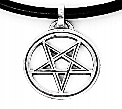 Strieborný prívesok - Black Pentagram - Silver 925 Hit