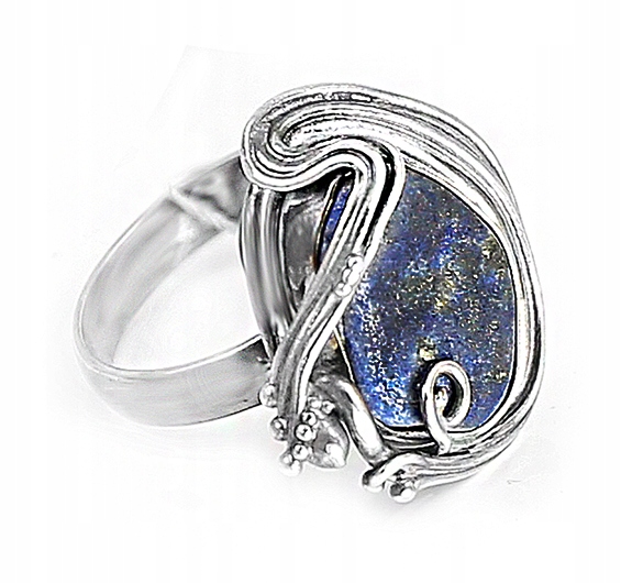STRIEBORNÉ str. 925 LAPIS LAZULA RING