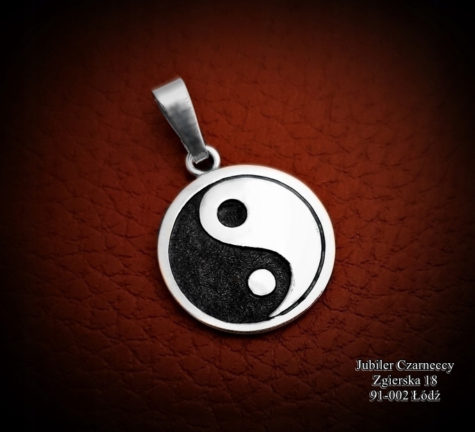 Striebro 925 Wisior Yin Yang Balance Jeweller łódź