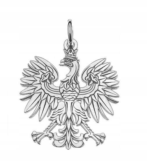 Striebro Pendant Eagle Polish Nation Emmblem