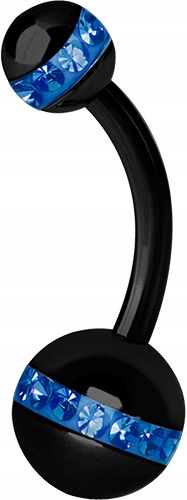 SS316L ČIERNY pupok krúžok 1,6x8 Orbit SA duo