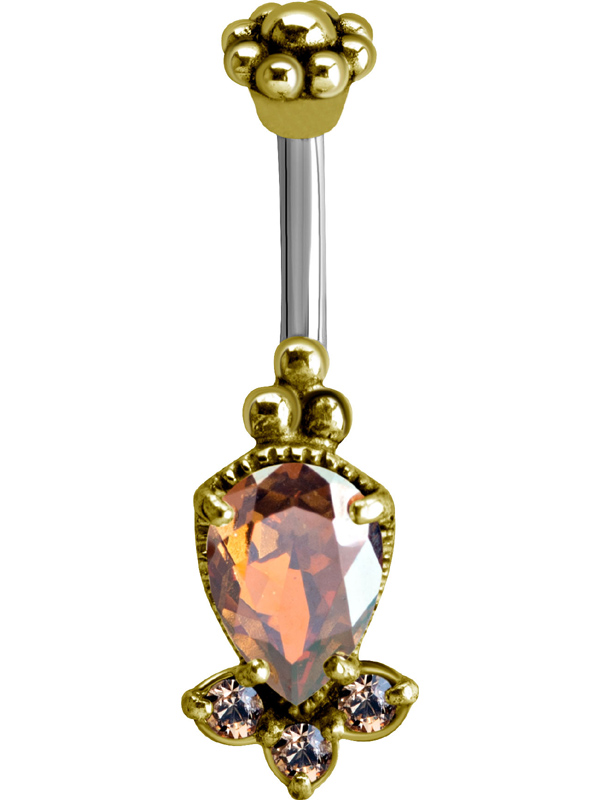 SS316L MOSADZNÝ pupok 1,6x8 Swarovski COP
