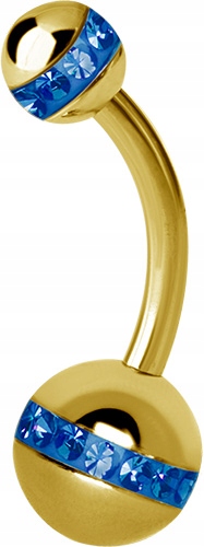 SS316L GOLD Pupkový krúžok 1,6x10 Orbit SA duo