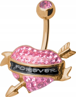 SS316L ZLATÝ pupkový krúžok FOREVER 1,6x10 B