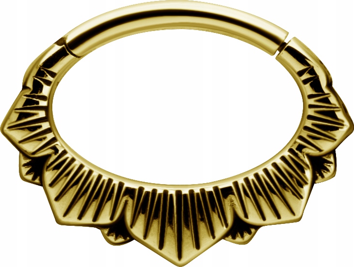 SS316L ZLATÝ sklopný segment septum daith 1,2x6 m07