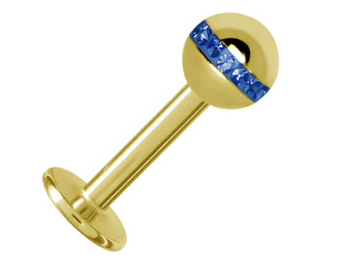 SS316L GOLD labret Orbit 1,2x8 SA pre bradu