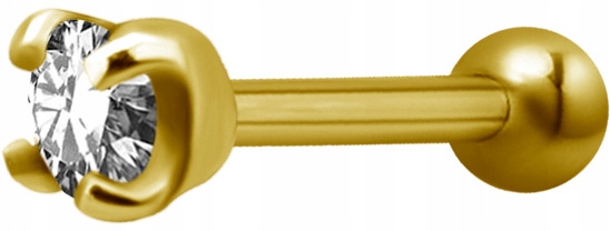 SS316L ZLATÁ činka 1,2x5 jedna strana ZFS 2mm
