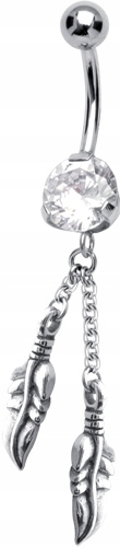 SS316L Pupkový prsteň 1,6x10 ornament m19