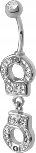 SS316L Pupkový krúžok HANDCUFF 1,6x10 CZ
