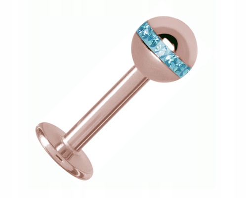 SS316L ROSE GOLD labret Orbit 1,2x8 AQ pre pery