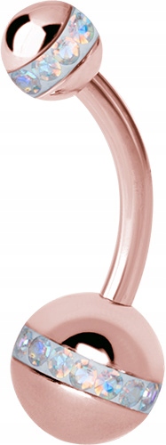 SS316L ROSE Navel krúžok 1,6x10 Orbit duo AB