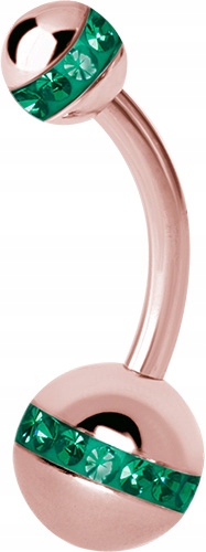 SS316L ROSE Pupkový krúžok 1,6x10 Orbit duo BZ
