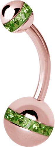 SS316L ROSE Pupkový krúžok 1,6x10 Orbit duo PE