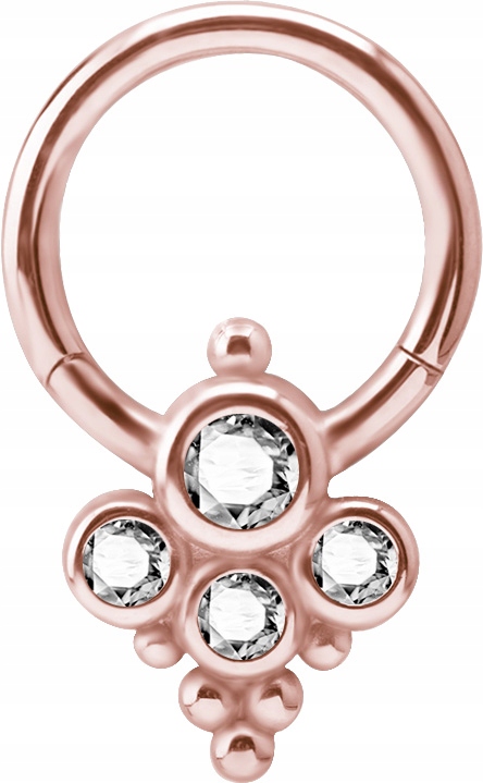 Výklopný segmentový krúžok SS316L ROSE 1,2x8 cluster m4