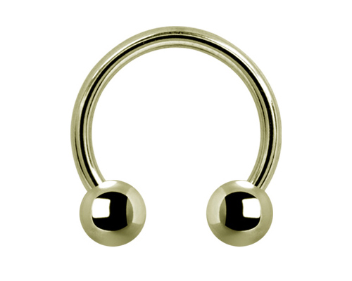 SS316L krúžok podkovy ZIRCON 1,2x10 4mm guličky