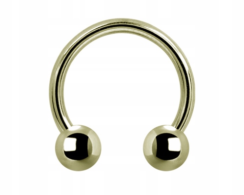 SS316L krúžok podkovy ZIRCON 1x10 3mm guličky