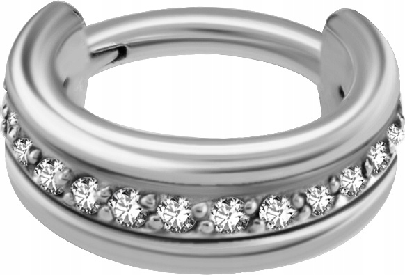 SS316L sklopný trojitý krúžok 1,2x7 zirkón WH