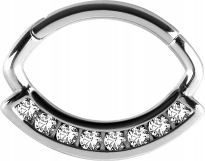 SS316L oválna sklopná septum daith 1,2x6 * 10 WH