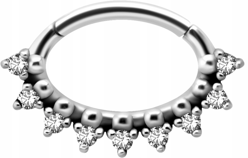 SS316L oválna sklopná septum daith 1,2x6 * 10 ZFS m08